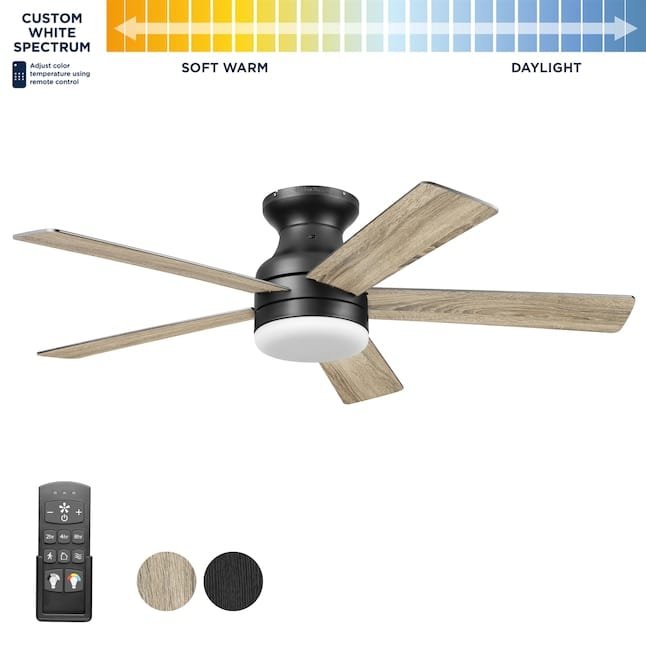 Harbor Breeze Crestwell 52-inch Flush Mount Ceiling Fan 